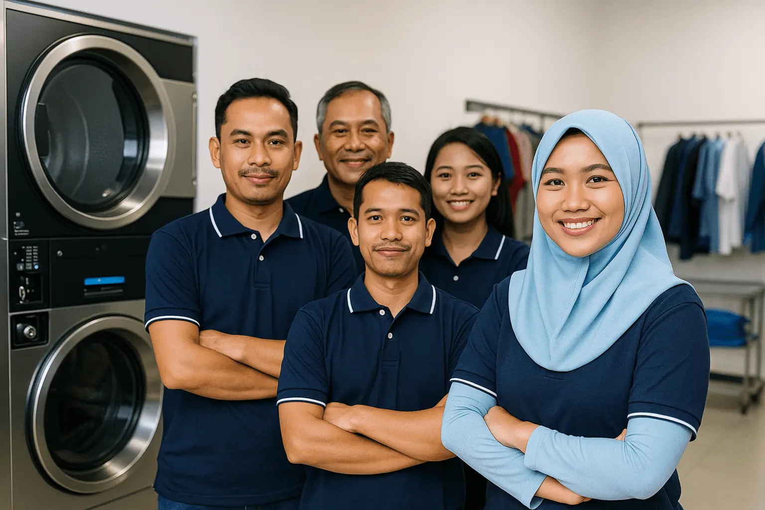 Tim laundry profesional dan berpengalaman